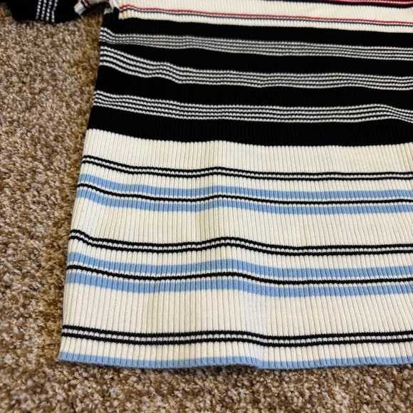 Maeve by Anthropologie || Ribbed Striped Knit Sweater Tee Size L - Picture 3 of 10